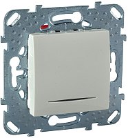 Выключатель с подсветкой без рамки Schneider Electric Unica 1-кл. бежевый 